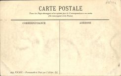 VINTAGE POSTCARD Vichy Walk and Bridge on L Allier