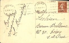 VINTAGE POSTCARD Vichy the House of the Source of L Hospital