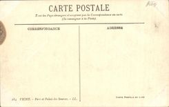 VINTAGE POSTCARD Vichy Park and Palate of the Sources