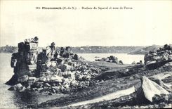 CPA Ploumanach Rochers du Squevel et anse de Perros