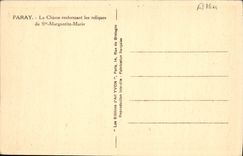 CPA Paray La Chasse rentermant les reliques de Ste Marguerite Marie