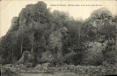 CPA Rocher St Vincent He lou amies si ou le via quo les biau