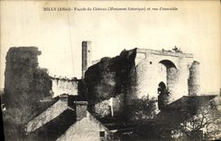 CPA Billy Facade du Chateau et vue d ensemble