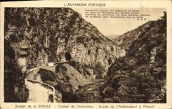 CPA Gorges de la Sioule Tunnel de Chouvigny Route de Chateauneuf a Ebreuil