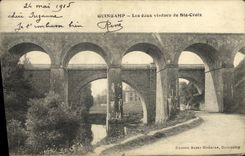 CPA Guingamp Les Deux Viaducs de Ste Croix