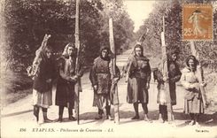 VINTAGE POSTCARD Sinning Shrimp Cattle sheds Folklore Costume