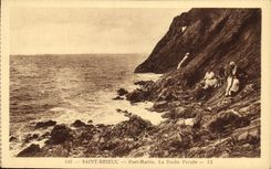 CPA Saint Brieuc Port Martin La Roche Percee