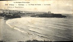 CPA St Quay Portrieux La Plage de L Isnin La Pointe