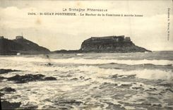 CPA St Quay Portrieux Le Rocher de la Comtesse a Maree Basse