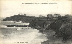 CPA St Quay Portrieux Les Falaises Le Semaphore