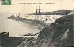 CPA St Quay Portrieux Panorama Du Port Bateau