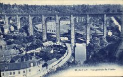 CPA Dinan Vue Generale du Viaduc