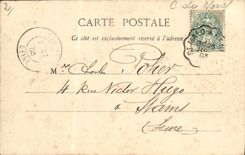 POSTAL Dinan de la VENDIMIA el lugar de la TAPA del mercado