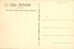 CPA Dinan Jardin Anglais et Eglise St Sauveur