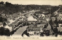 CPA Dinan Vue Generale sur la Rance prise du Viaduc