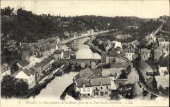 CPA Dinan Vue Generale sur la Rance Prise de la Tour