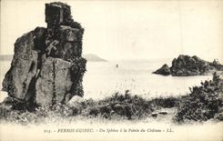 CPA Perros Guirec Du Sphinx a la Pointe du Chateau