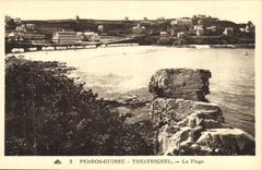 CPA Perros Guirec Trestrignel La Plage