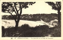 CPA Perros Guirec Vue generale sur la Plage deTrestraou 