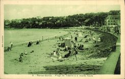 CPA Perros Guirec Plage de Trestraou a Maree Haute