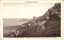 CPA Perros Guirec Le Sphinx le Sentier des Douanters et la Pointe du Chateau