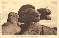 VINTAGE POSTCARD Island of Brehat strange Rocks Rock H Toul