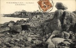 VINTAGE POSTCARD Island of Brehat the Rocks Ar Island of Brehat