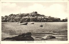 CPA Tregastel L Ile Ronde