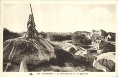 CPA Tregastel Le Pere Eternel et Vue Generale