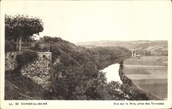 VINTAGE POSTCARD Cambo les Bains Seen on Nive Taken Terraces
