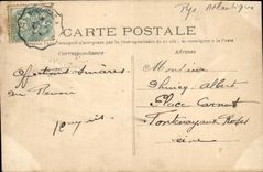 VINTAGE POSTCARD Pau Boulevard of the Pyrenees Seen prisr of the Beaumont park