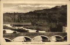 VINTAGE POSTCARD Pau Bridges On Gave