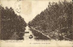 VINTAGE POSTCARD Cazeaux Canal of the Lake