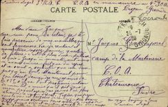 VINTAGE POSTCARD Cazeaux Canal of the Lake