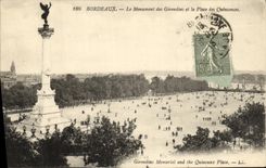 CPA Bordeaux Le Monument des Girondins et la Place des Quinconces