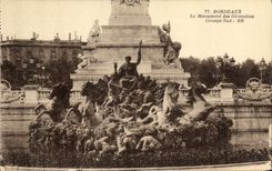 CPA Bordeaux Monument des Girondins GRoupe Sud