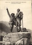 VINTAGE POSTCARD Chamonix Mont Blanc the Monument of Saussure Alpinism