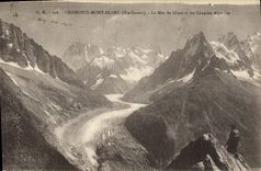 VINTAGE POSTCARD Chamonix Mont Blanc sea of galce and large needles