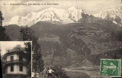 VINTAGE POSTCARD Charousse Passy and Mont Blanc