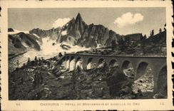 CPA Chamonix Hotel Du Montenvers Et Aiguille Du Dru