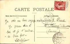 VINTAGE POSTCARD Lake Leman Island Chartran and Dent du midi Swans