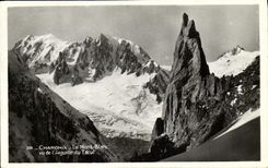 VINTAGE POSTCARD Chamonix Mont Blanc seen of L Switches of Tacul