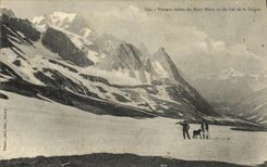 VINTAGE POSTCARD Italian Slope of the Mont Blanc seen of the Collar of Seigne