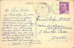 VINTAGE POSTCARD Collar of voza and Mont Blanc in winter