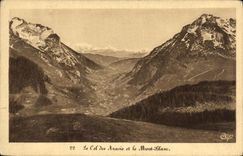 CPA Le col des Aravis et le Mont Blanc