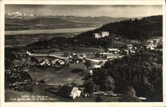 CPA St Cergue Vue generale et le Mont Blanc
