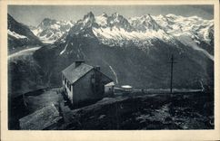 CPA Chamonix La Chaine du Mont Blanc vue de la Flegere