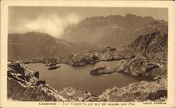 VINTAGE POSTCARD Chamonix Horned Lake And Chain of Fiz