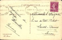 VINTAGE POSTCARD Chamonix Large Charmoz Cow