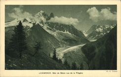 CPA Chamonix Mer de Glace vue de la Flegere